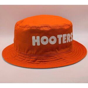 Hooters Reversible Bucket Hat Orange Blue Chicken Wings Unisex Employee Crew